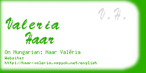 valeria haar business card